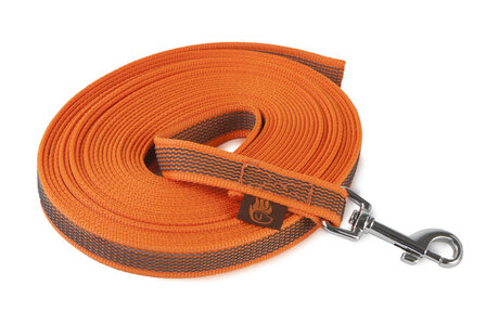 Firedog Tracking GRIP leash 20 mm classic snap hook 15 m orange
