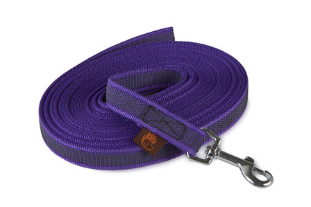 Firedog Tracking GRIP leash 20 mm classic snap hook 15 m violet