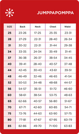 JumppaPomppa sizing